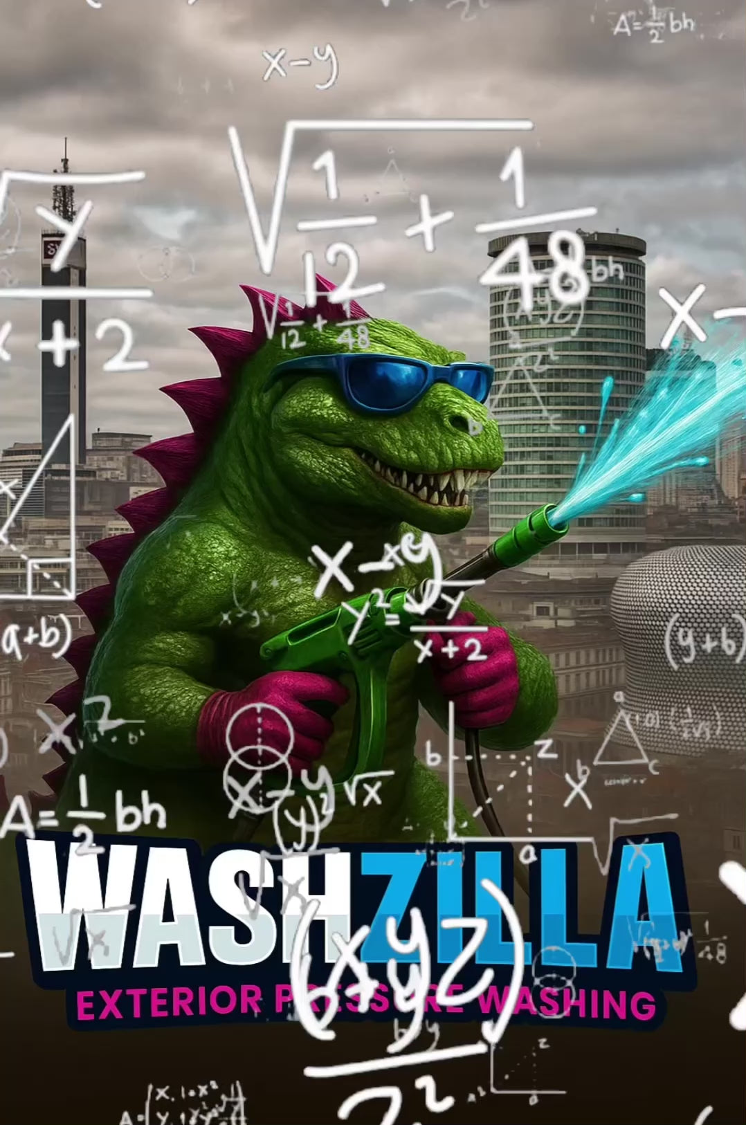 Washzilla logo video